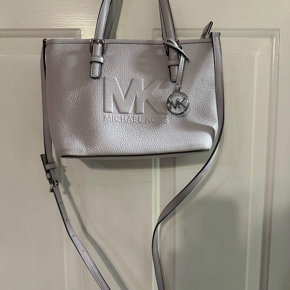 Michael Kors Light Lavendar Satchel with Logo Charm